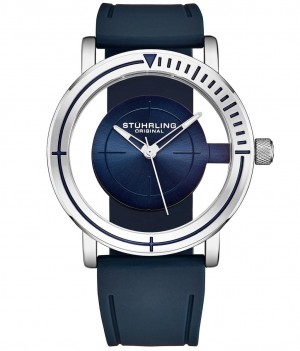 Aviator Stuhrling Sniper 3915 Quartz 42mm Classic Hombre Gris Azules | 013627-GCF