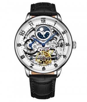 Legacy Stuhrling 3925 Automático 40mm Skeleton Hombre Plateadas Plateadas | 641537-YFQ