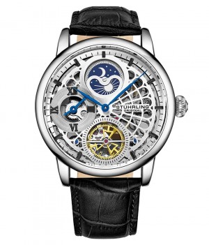 Legacy Stuhrling 3926 Automático 43mm Skeleton Hombre Plateadas Plateadas | 407891-CBX