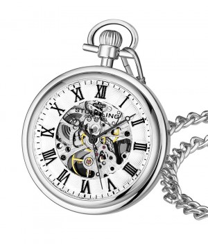 Legacy Stuhrling 3980 Hand-wind 48mm Skeleton Hombre Plateadas Plateadas | 612590-SNL