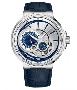Legacy Stuhrling 996 Automático 45mm Skeleton Hombre Plateadas Plateadas | 130674-GJK