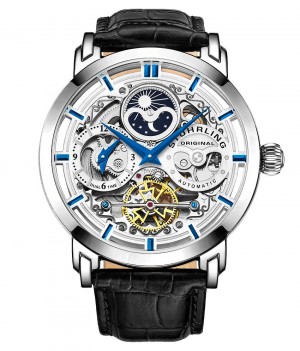 Legacy Stuhrling Anatol 371 Automático 46mm Skeleton Hombre Plateadas Plateadas | 319685-FPB