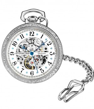 Legacy Stuhrling Consul 979 Hand-wind 48mm Skeleton Hombre Blancas Plateadas | 987641-YSN