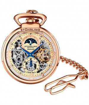 Legacy Stuhrling Modena 991 Automático 48mm Skeleton Hombre Rosas | 762345-QGA