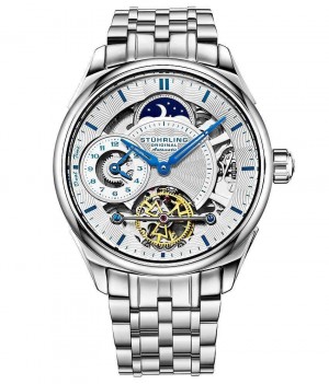 Legacy Stuhrling Presidia 943B Automático 42mm Skeleton Hombre Plateadas Plateadas | 817345-MNE