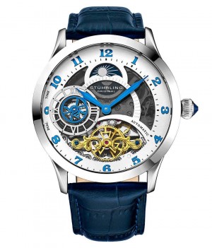 Legacy Stuhrling Radiant 925 Automático 44mm Skeleton Hombre Blancas Plateadas | 734652-ASJ