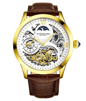 Legacy Stuhrling Special Reserve 571 Automático 44mm Skeleton Hombre Blancas Doradas | 423015-LZO