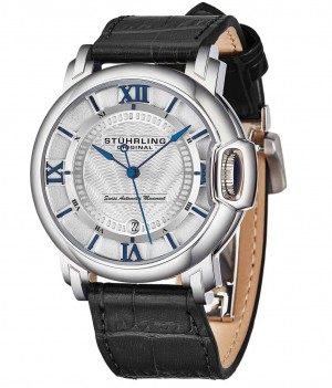 Legacy Stuhrling Swiss Automático Sion 1001L 44mm Hombre Plateadas Plateadas | 865914-KMV