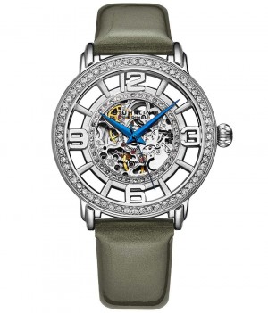Legacy Stuhrling Winchester 3941 Automático 38mm Skeleton Mujer Plateadas Plateadas | 510796-ZST