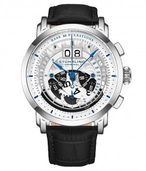 Monaco Stuhrling Imperia 4013 Quartz 44mm Cronógrafo Hombre Plateadas Plateadas | 716583-MYT