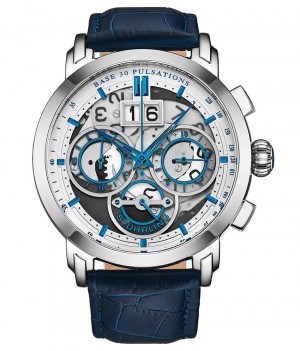 Monaco Stuhrling Imperia 4030 Quartz 47mm Cronógrafo Hombre Plateadas Plateadas | 943801-TNH
