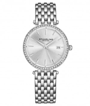 Symphony Stuhrling 3929 Quartz 34mm Classic Mujer Plateadas Plateadas Plateadas | 432179-PEV