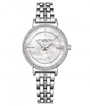 Symphony Stuhrling 3987 Quartz 33mm Classic Mujer Plateadas Plateadas | 680724-BCW