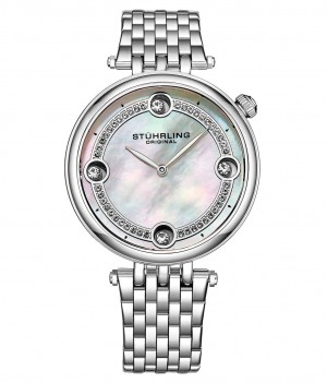 Symphony Stuhrling 3999 Quartz 38mm Moda Mujer Plateadas Plateadas | 317854-GBH