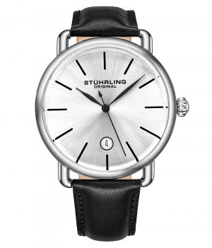 Symphony Stuhrling C913S Quartz 42mm Classic Hombre Plateadas Plateadas Negras | 268395-IXP