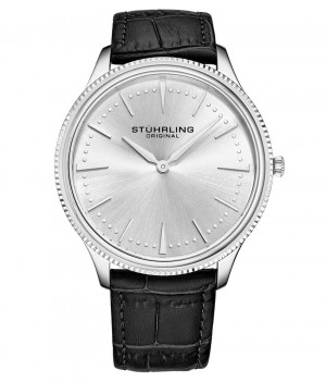 Symphony Stuhrling C984A Quartz 41mm Classic Hombre Plateadas Plateadas Negras | 078643-FTM