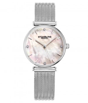 Symphony Stuhrling Cambria 3927 Quartz 32mm Classic Mujer Plateadas Plateadas | 629371-MTG