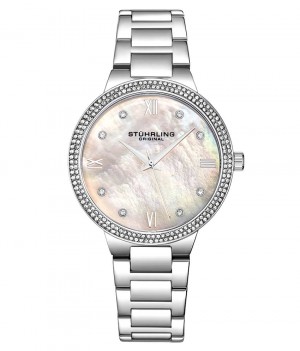 Symphony Stuhrling Carrara 3907 Quartz 38mm Classic Mujer Plateadas Plateadas | 975016-XUR