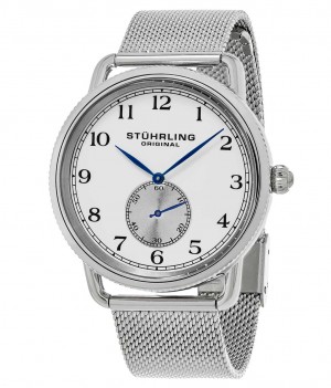 Symphony Stuhrling Classique 207M Quartz 40mm Classic Hombre Blancas Plateadas | 753608-FLD