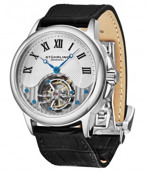 Tourbillon Stuhrling Aureate 541L Hand-wind 42mm Hombre Plateadas Plateadas | 249168-ABF