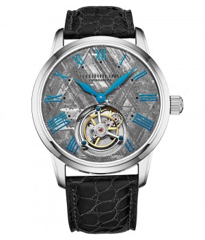 Tourbillon Stuhrling Barringer 972 Hand-wind 40mm Hombre Gris Plateadas | 980574-WZE