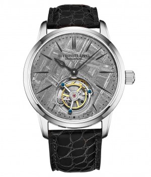 Tourbillon Stuhrling Barringer 973 40mm Hombre Gris Plateadas | 416250-LWD
