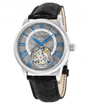 Tourbillon Stuhrling Meteorite 862 Hand-wind 42mm Hombre Gris Plateadas | 357024-CXL