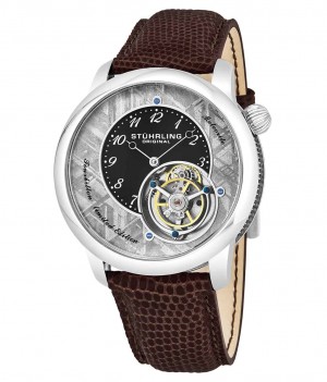 Tourbillon Stuhrling Meteorite 880 Hand-wind 43mm Hombre Gris Plateadas | 251780-OVY